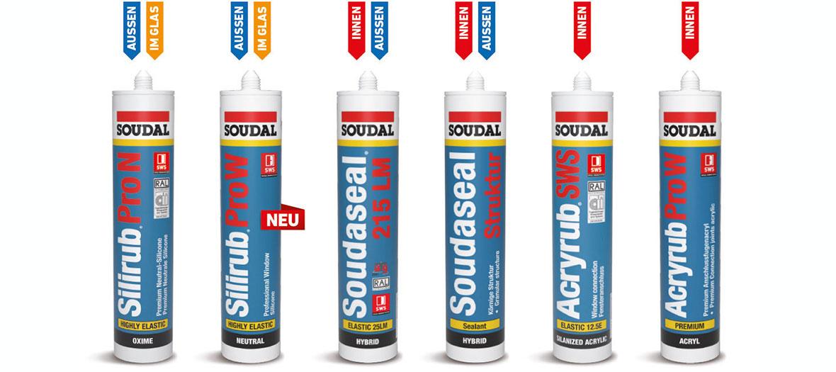 Soudal Dichtstoffe fürs Fenster Soudal Dichtstoffe fürs Fenster