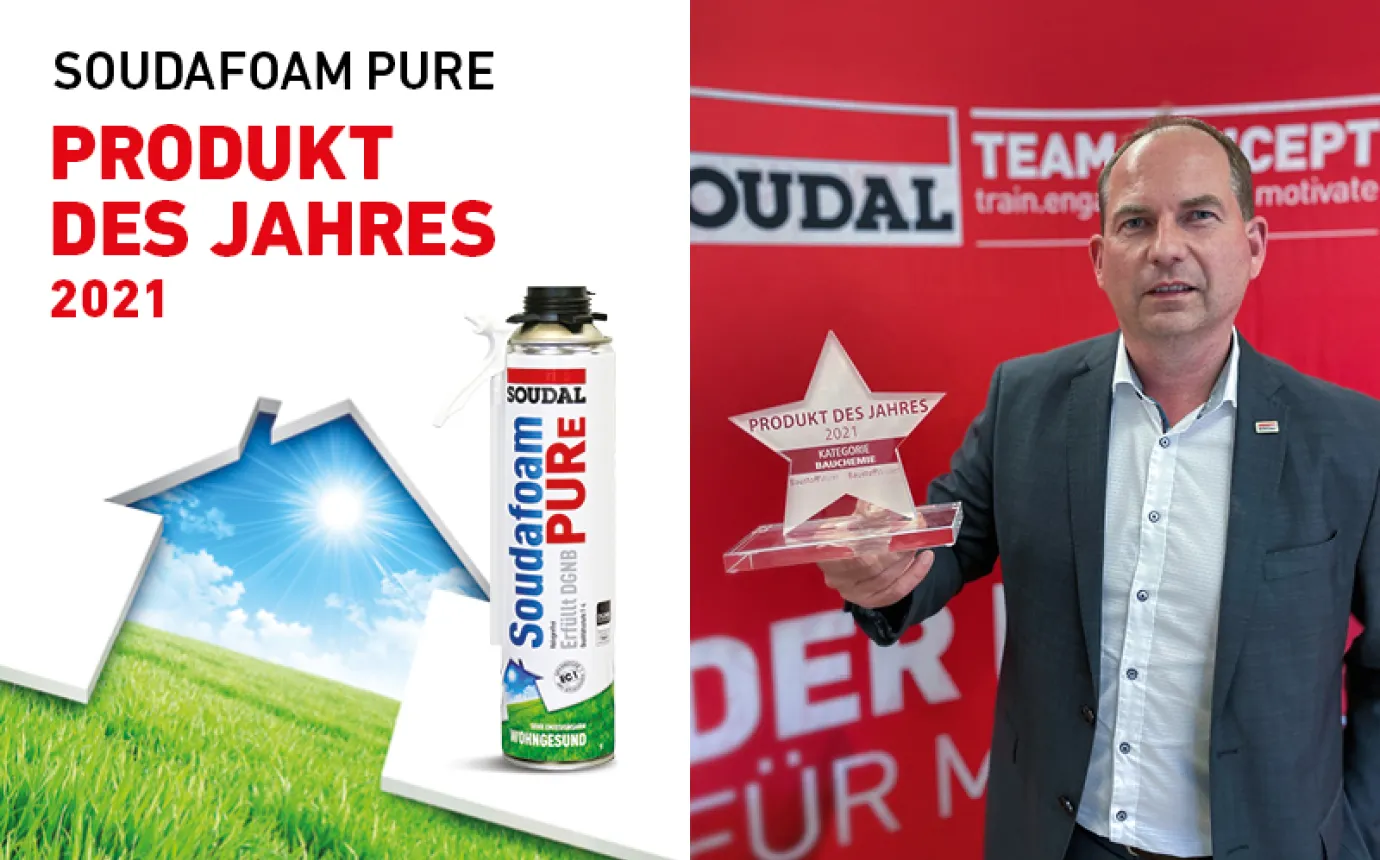 Soudafoam PURe ist Produkt des Jahres 2021